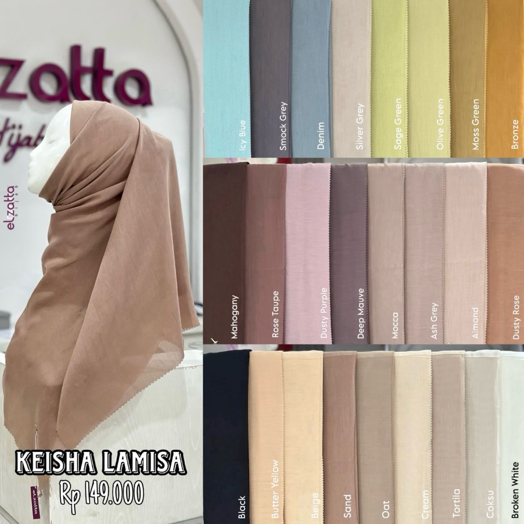 Keisha Lamisa Elzatta - kerudung polos Elzatta