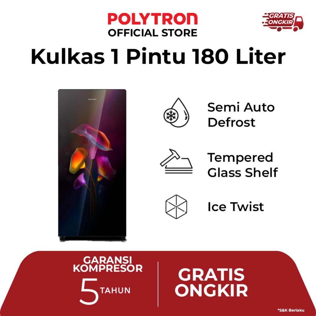 KULKAS POLYTRON Kulkas 1 Pintu Belleza Varia 180 liter PRA 18MTR