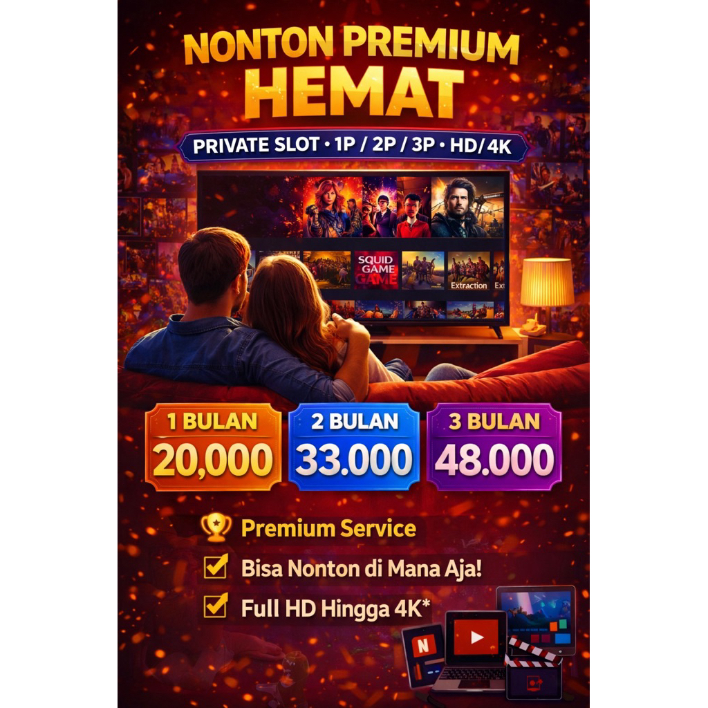 NETFLIX 1/2/3 BULAN FULL HD 4K