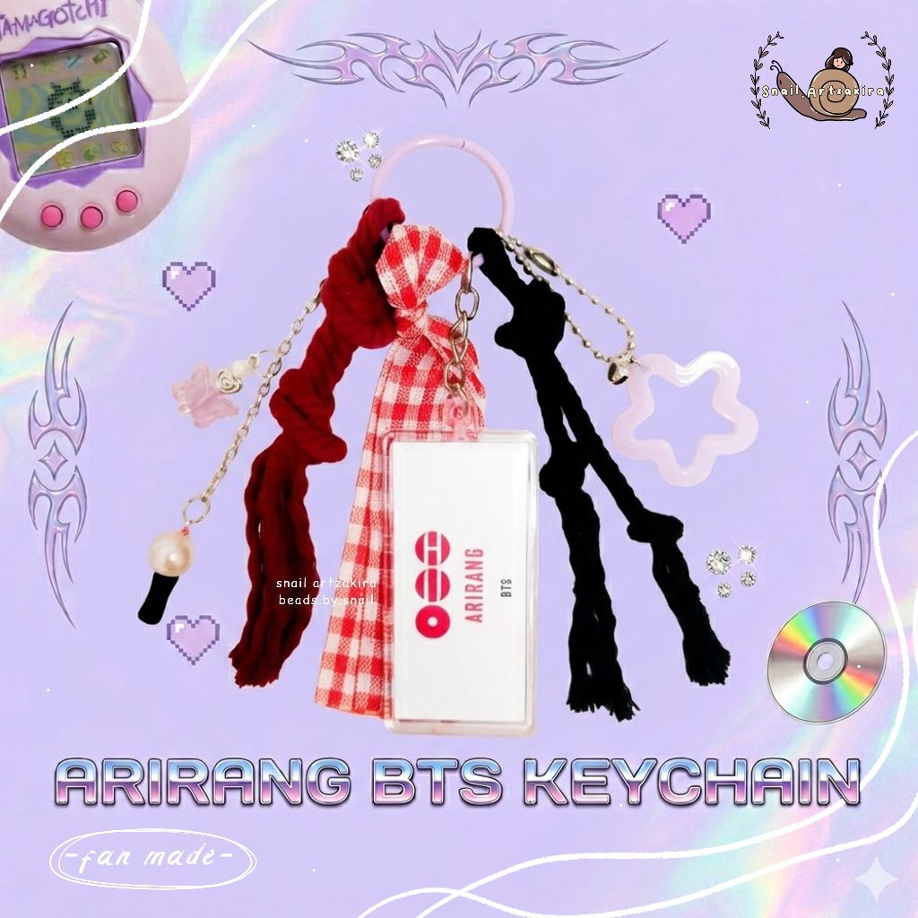 gelang paracord bts || keychain bag charm bts arirang konser || fan made freebies konser army