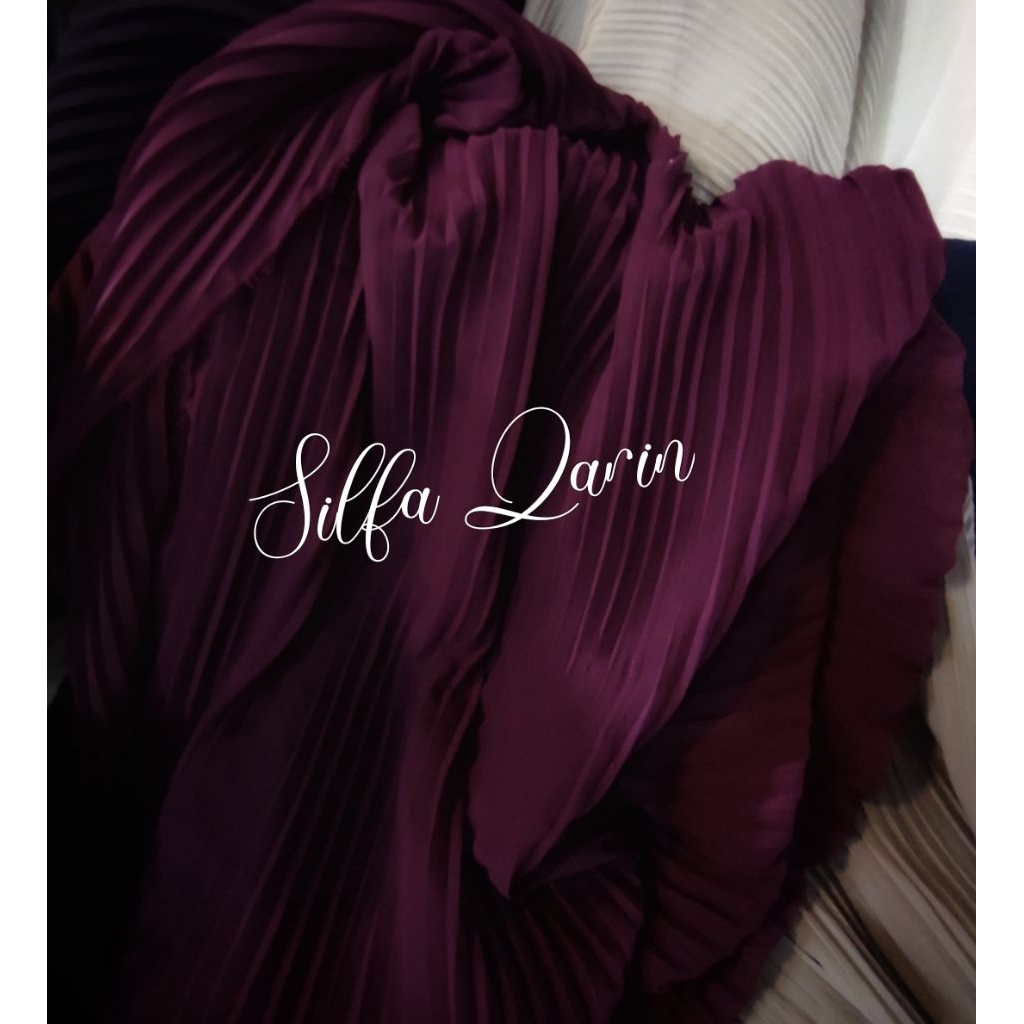 kain bahan plisket sifon meteran premium / kain sifon plisket (harga per 0,5 meter)