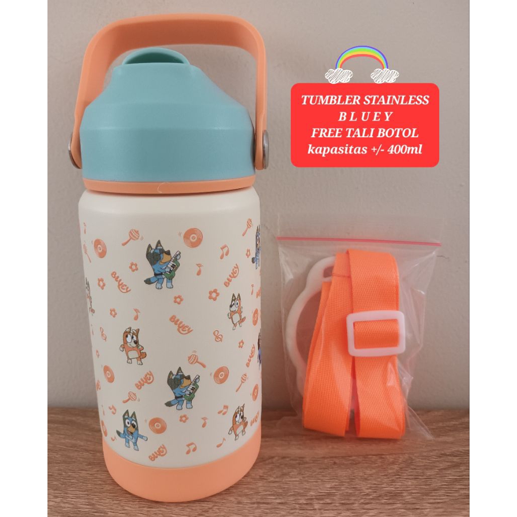 tumbler bluey botol minum karakter bluey tumbler stainless bluey botol minum sedotan karakter bluey 