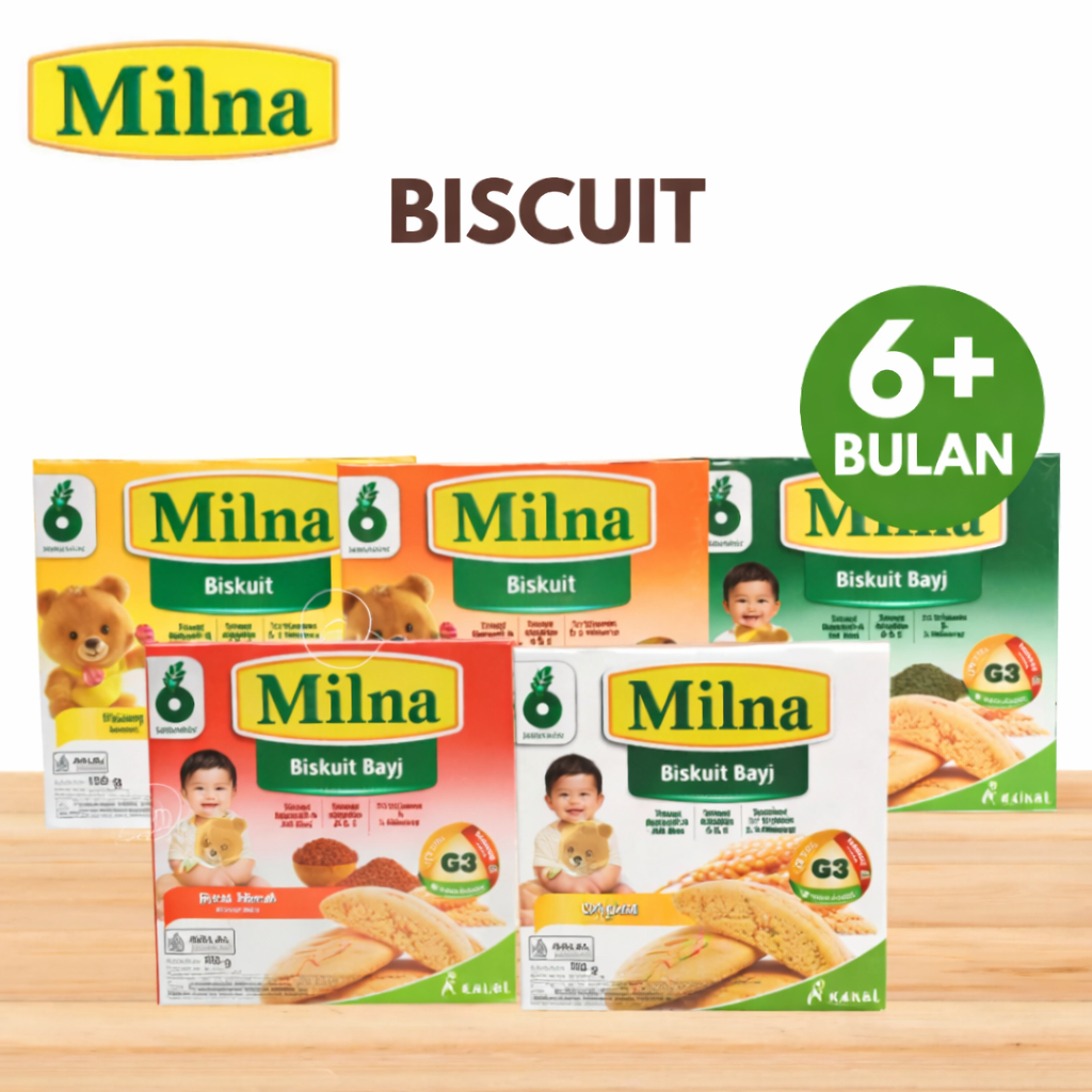 MILNA Biskuit Bayi 110gr / Makanan Sehat Biscuit Bayi Anak / Cemila Promina Biskuit Marie Roll Sun M