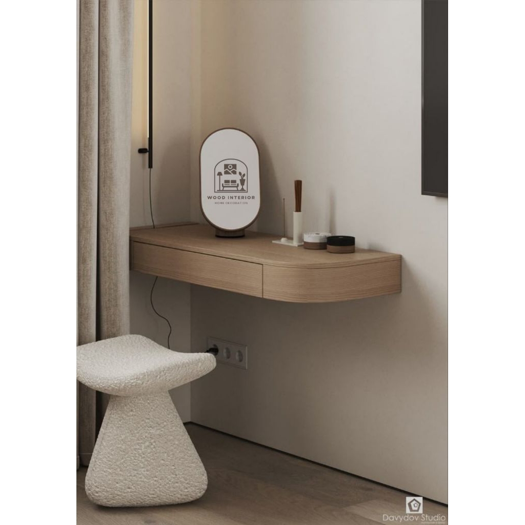 Meja rias sudut minimalis modern