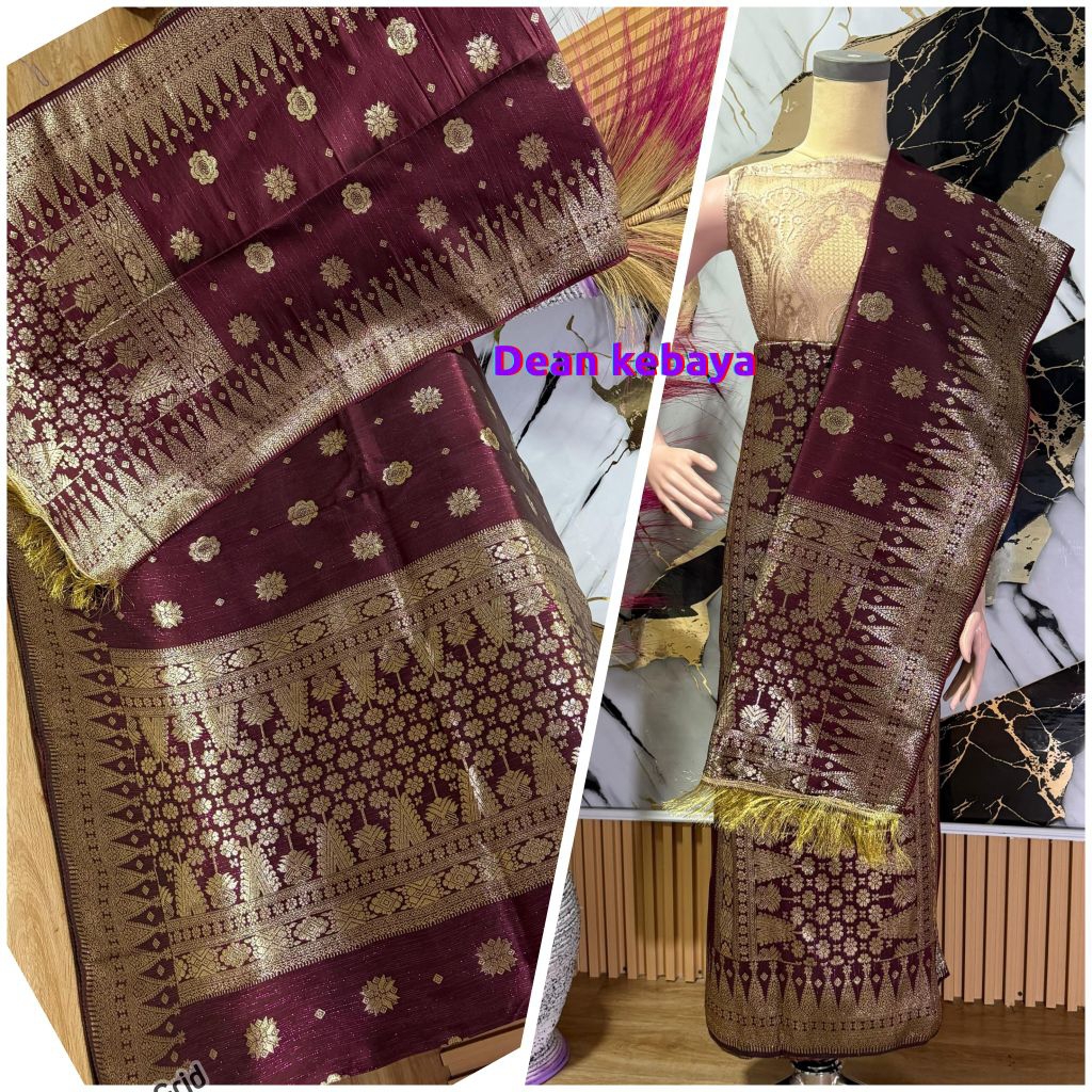 songket premium cantik manis gold ( mesin )