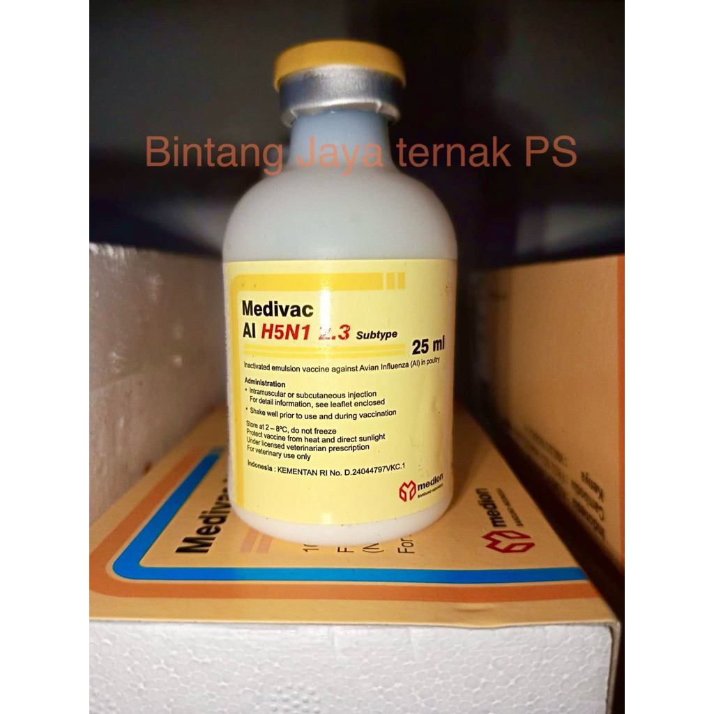Vaksin Madivac ND AI H5N1 2.3 Dosis 25 ml