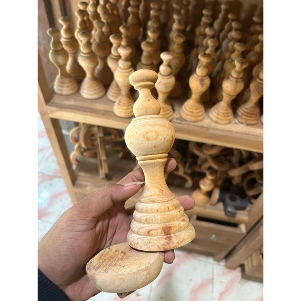 pion kayu pleci mentahan