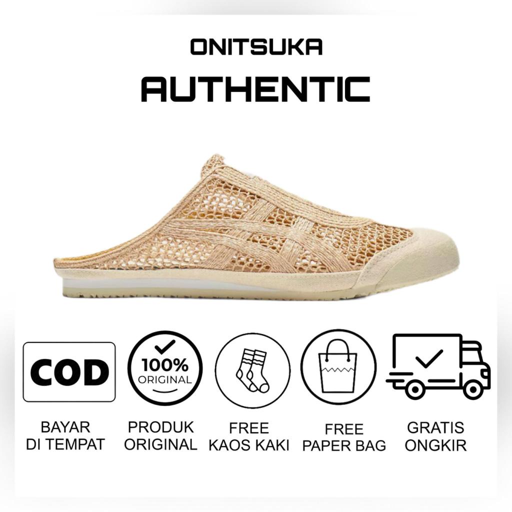 Sepatu Onitsuka Tiger Mexico 66 Sabot Beige Sand Original / Sepatu Wanita / Sandal Wanita / Sneakers