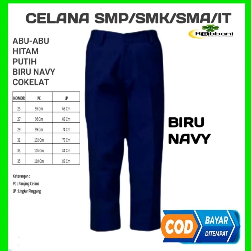 Celana Smp Seragam Sekolah Anak Laki laki Panjang