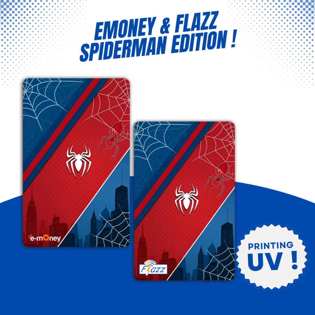 Custom Kartu Spiderman - Support NFC - Kartu Emoney Flazz Gen 2 Support NFC