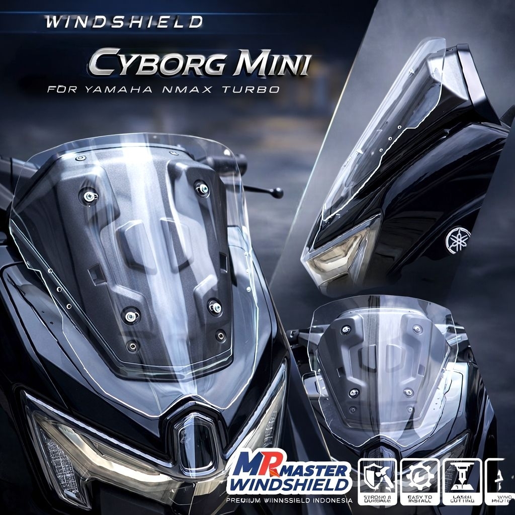 WHINDSHIELD NMAX TURBO CEPER /AKSESORIS NMAX TURBO / VISOR NMAX  2025- 2024