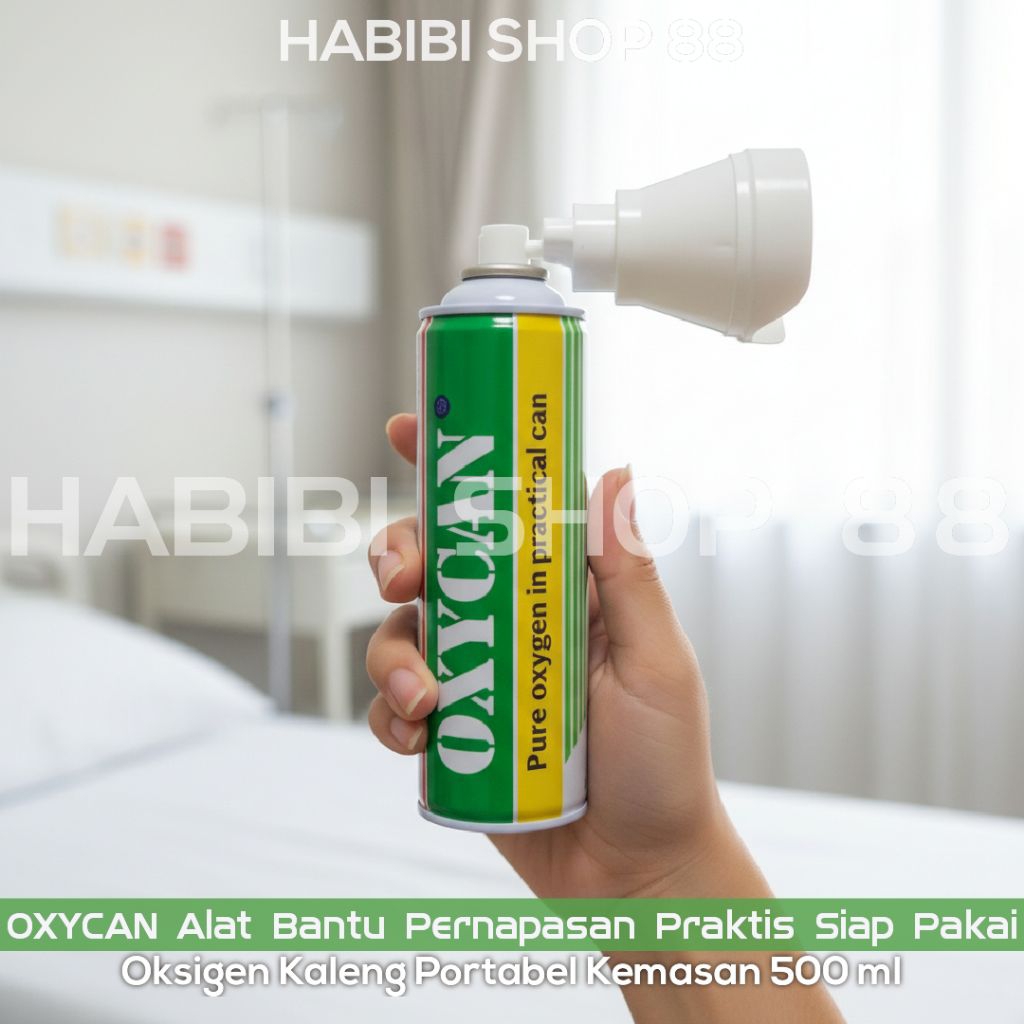 Oxycan 500ml Oxygen Can Kaleng Oksigen Portable Alat Bantu Pernapasan Praktis Siap Pakai