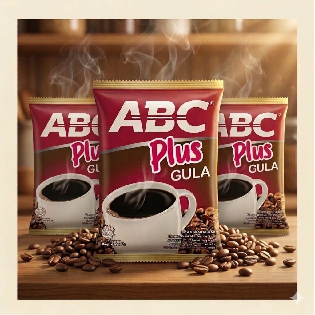 3 BUNGKUS Abc Plus Kopi Abc plus gula Kopi instan abc