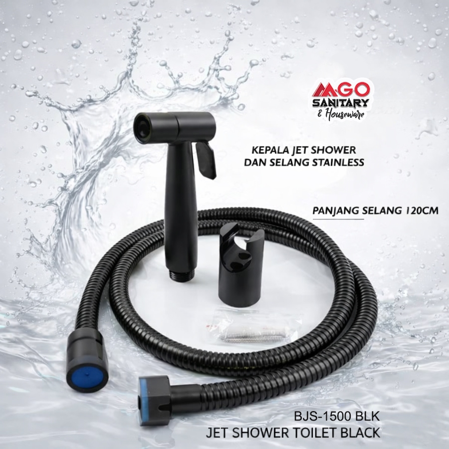 JET SHOWER STAINLESS GOLD - BLACK - STAINLESS /SHOWER CEBOK KLOSET MEWAH