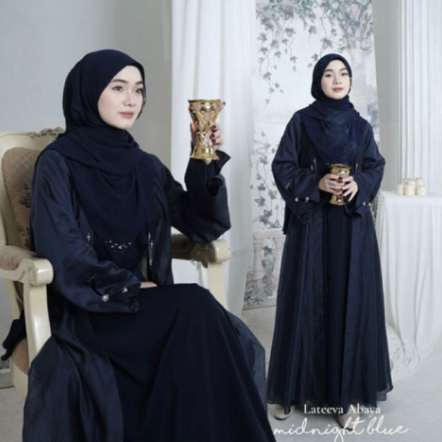 preloved Laateva Abaya by Naqa.id 1x pakai no mines