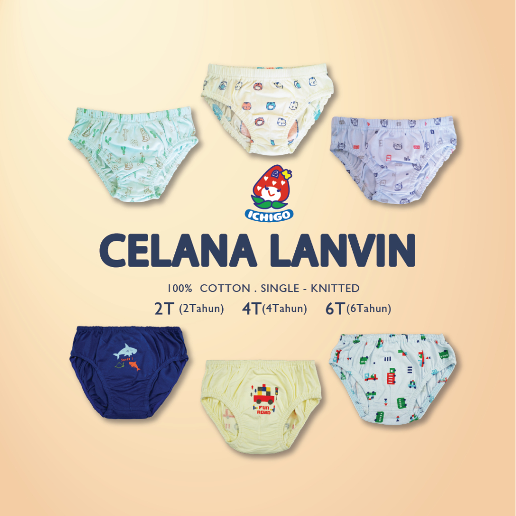 ICHIGO CELANA DALAM LANVIN ANAK LAKI LAKI 2 - 6 TAHUN