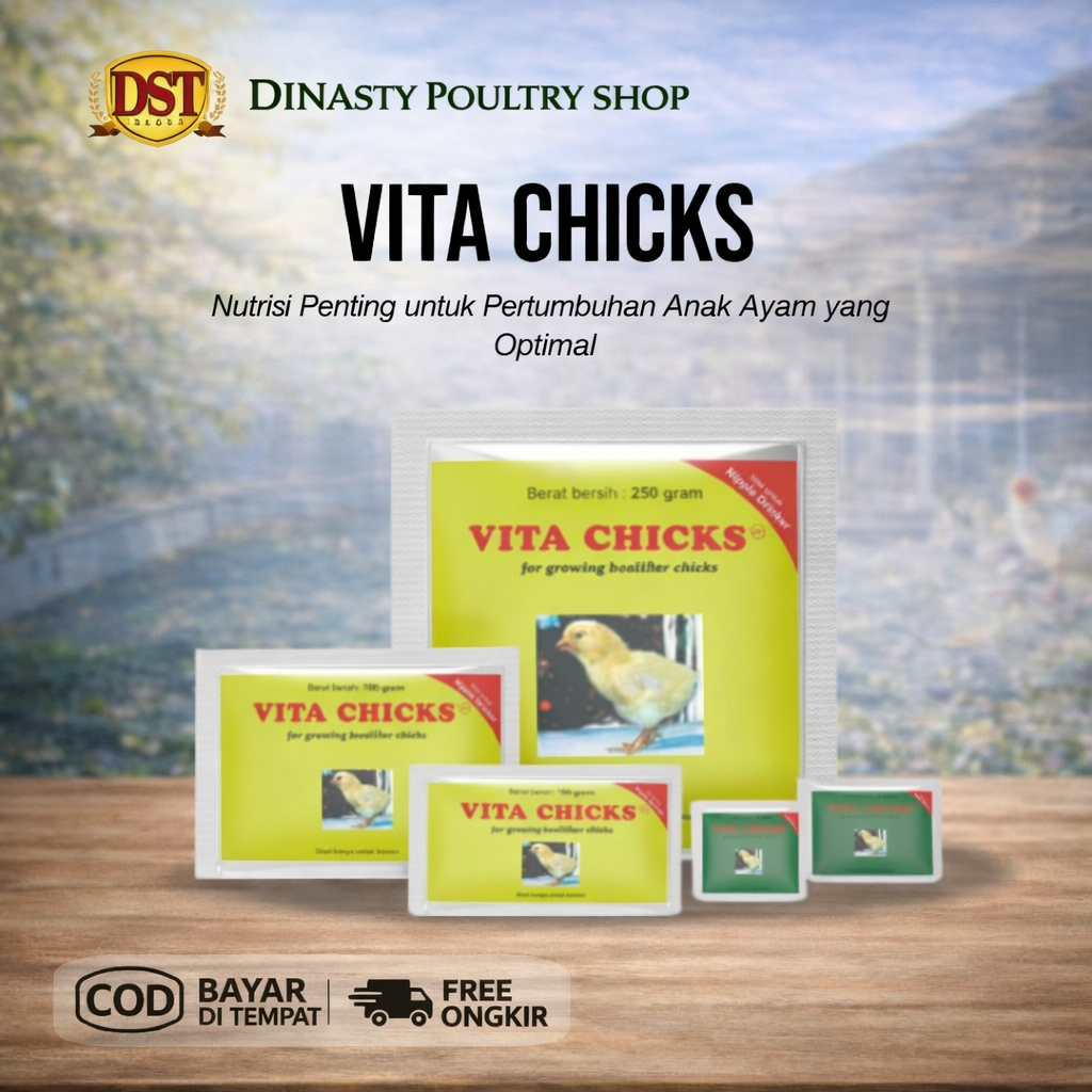 vita chicks multivitamin ayam doc anak ayam penambah nafsu makan 10gr x30