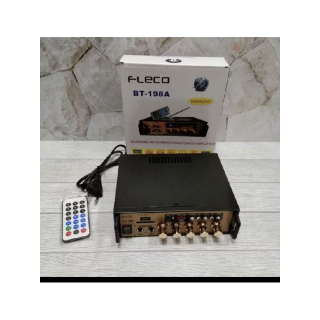 power amplifier Bluetooth fleco BT-198A/amplifier fleco BT-198A//AMPLI KARAOKE X-BASS//A...