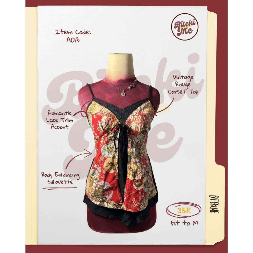 Vintage Rouge Corset Top