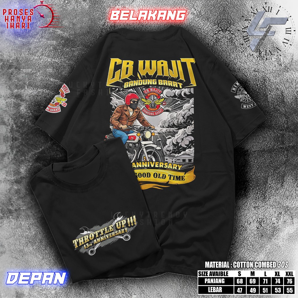 Kaos Acara CB Wajit Bandung Barat Kaos Unisex Kaos Pria & Wanita