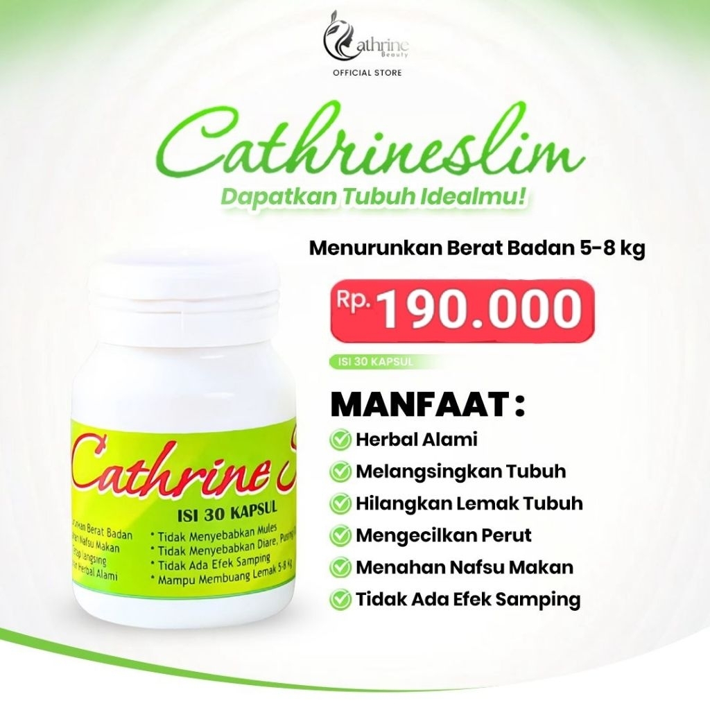 Catherine Slim Kapsul Herbal Menurunkan BB 3-8 Kg