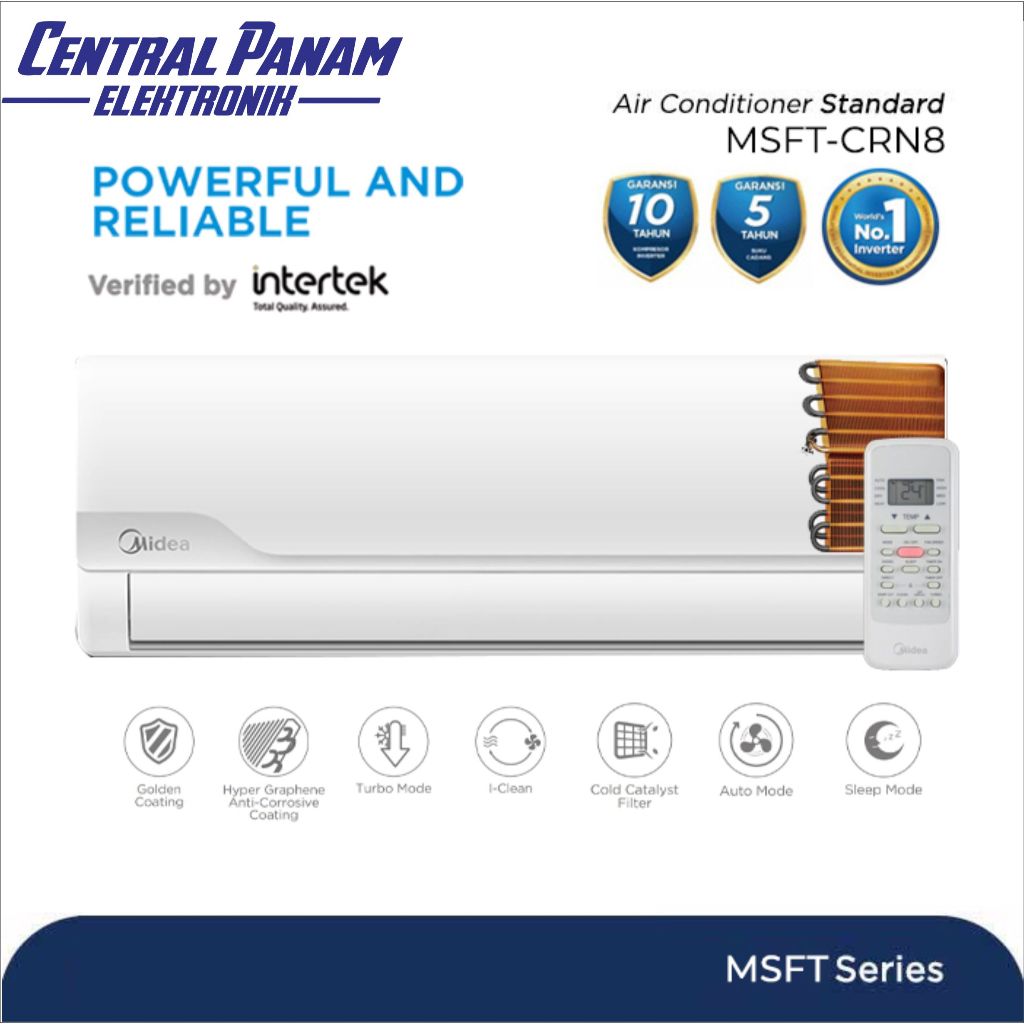 MIDEA AC Standard MSFT-09CRN8 1PK Central Panam Elektronik