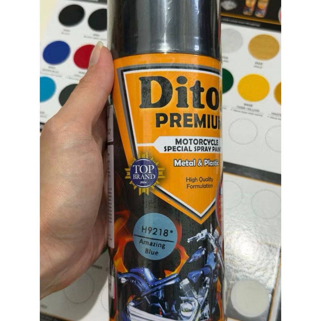 Pilox Diton Premium Amazing Blue* Paket Dolphin Blue || Cat Semprot Body Motor Rangka Motor&Velg Mot