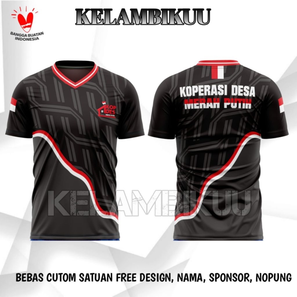 KAOS KOPDES KOPERASI DESA MERAH PUTIH PRINTING TERBARU/BAJU KAOS KOPERASI DESA MERAH PUTIH KDMP MURA