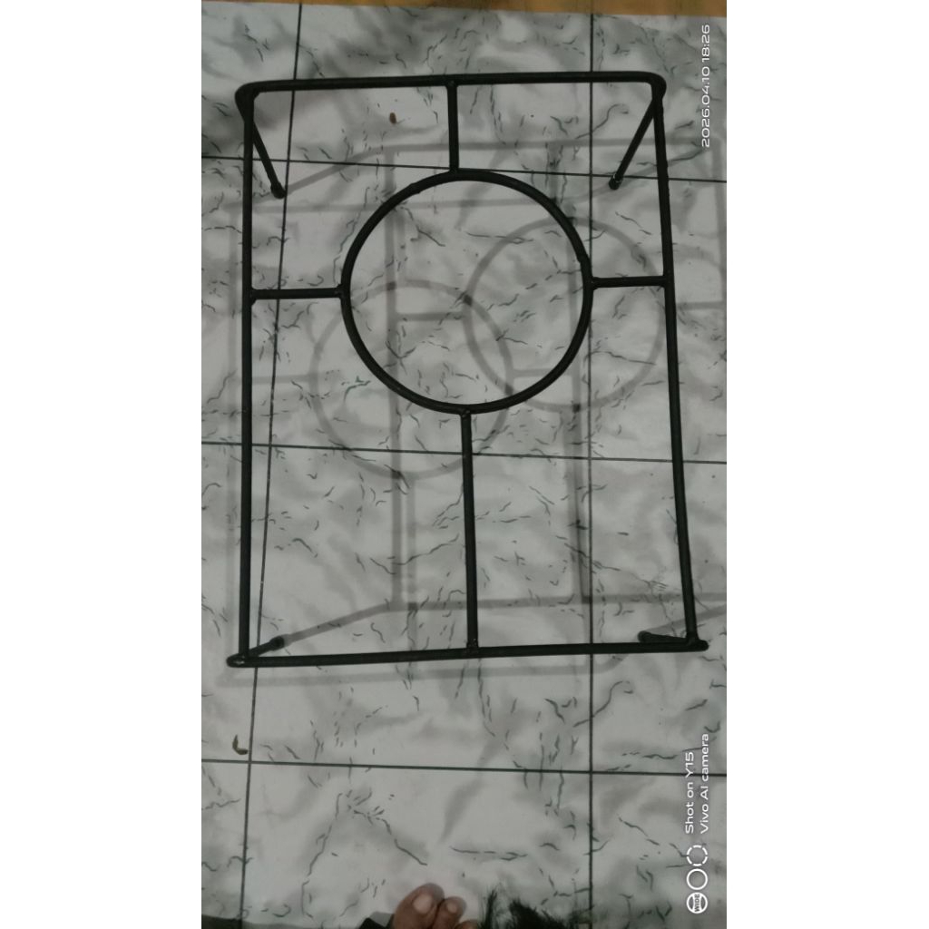 Tangkringan Kompor 1 Tungku - Baja Tahan Lama, Desain Anti Licin, Stabil