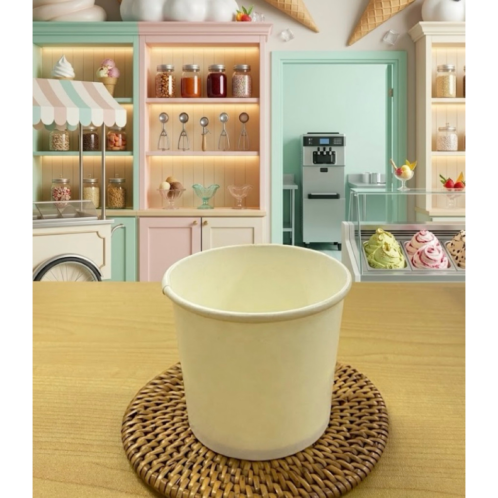 Cup Ice Cream 4oz Putih