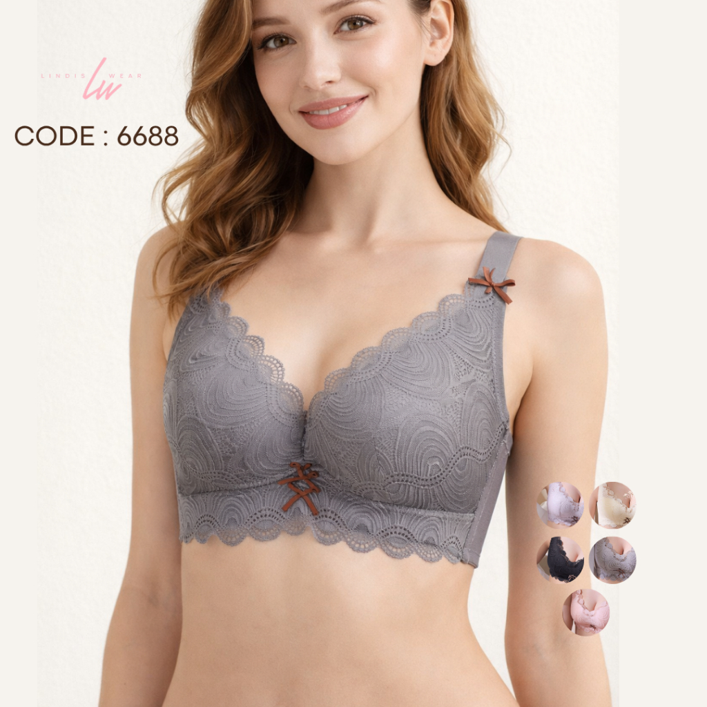 (1PCS) 6688 LD 70-100CM BRA SEAMLESS PUSH UP BUSA TEBAL CUP A BRA REMAJA BRA BUSA TEBAL RENDA
