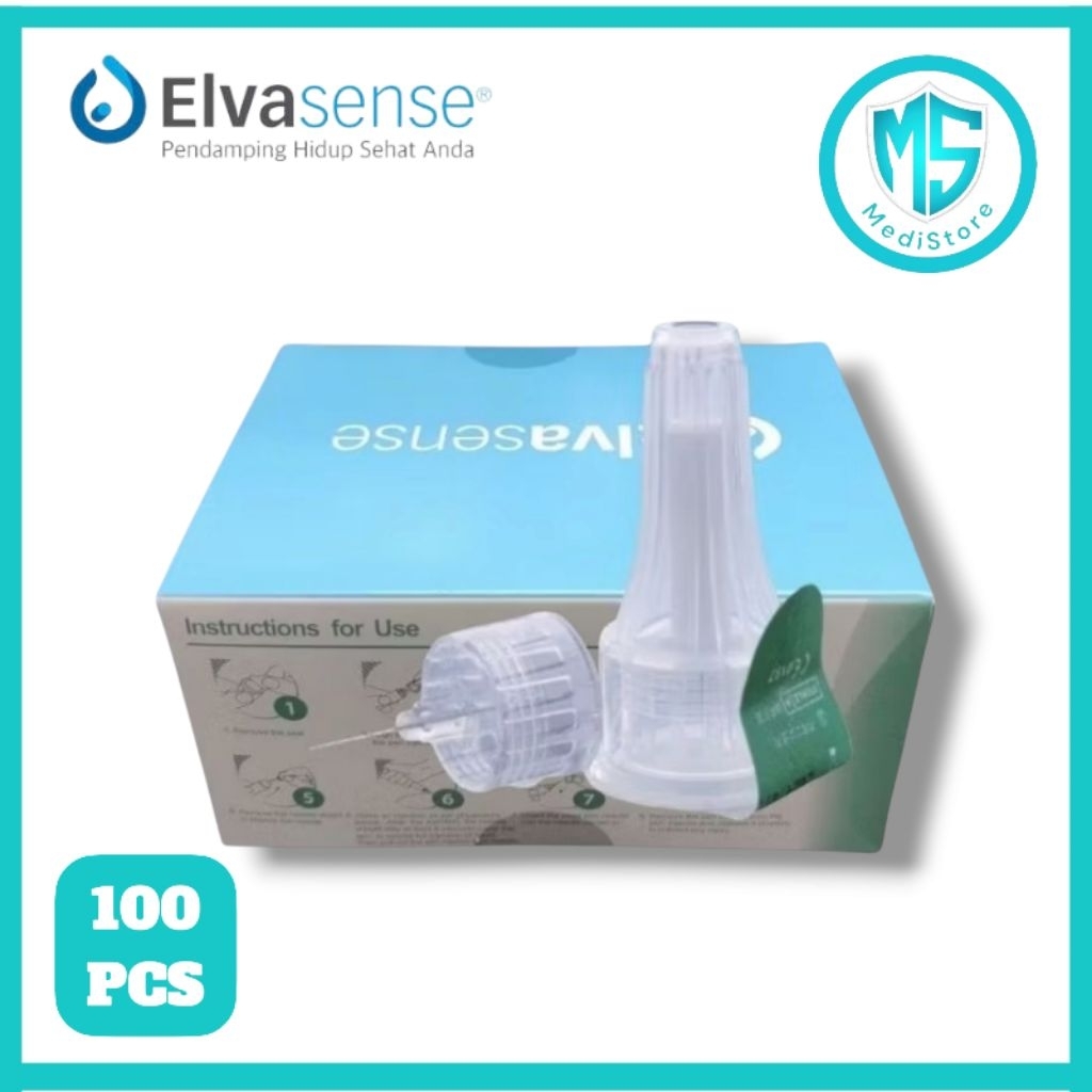 Jarum Insulin Elvasense 32G  Jarum Pen Insulin Pen Needle Insulin 4MM