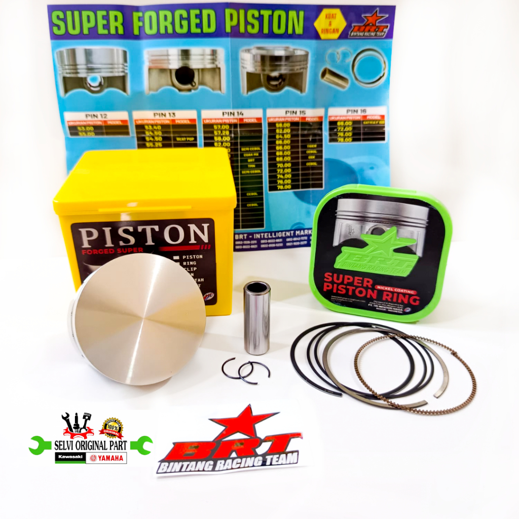SUPER PISTON FORGED BRT & RING SET SIZE 64.5 PIN 15 66 PIN 15 66 PIN 15 SEMI CEBOL 68 PIN 15 CEBOL 6