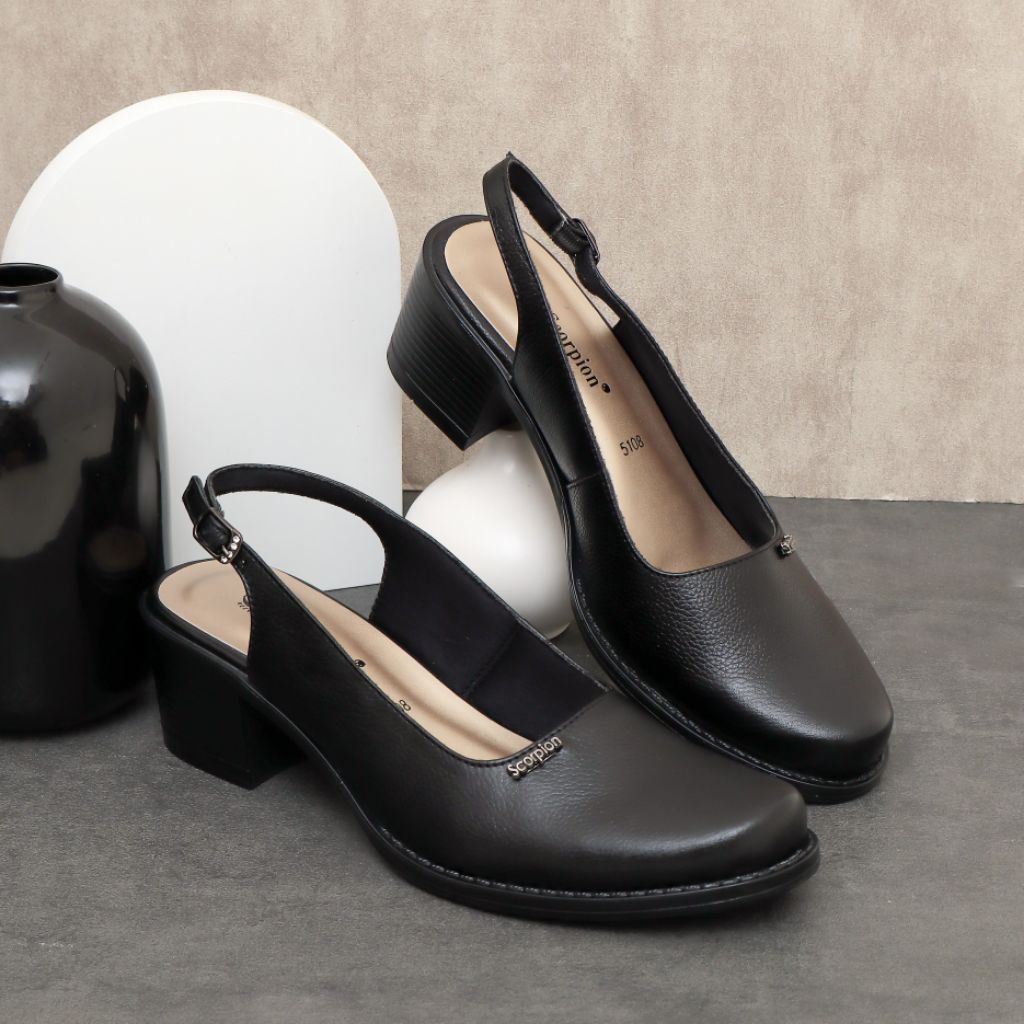 Original Scorpion 5108 Sepatu-Sandal Kulit Formal/Bustong Casual Untuk Wanita