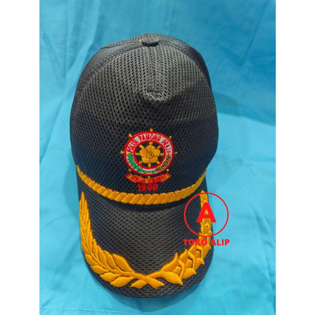 Topi Jaring POLPP Gol IV (Padi Kapas List) - Topi POLPP - Topi Jaring POLPP Padi Kapas List