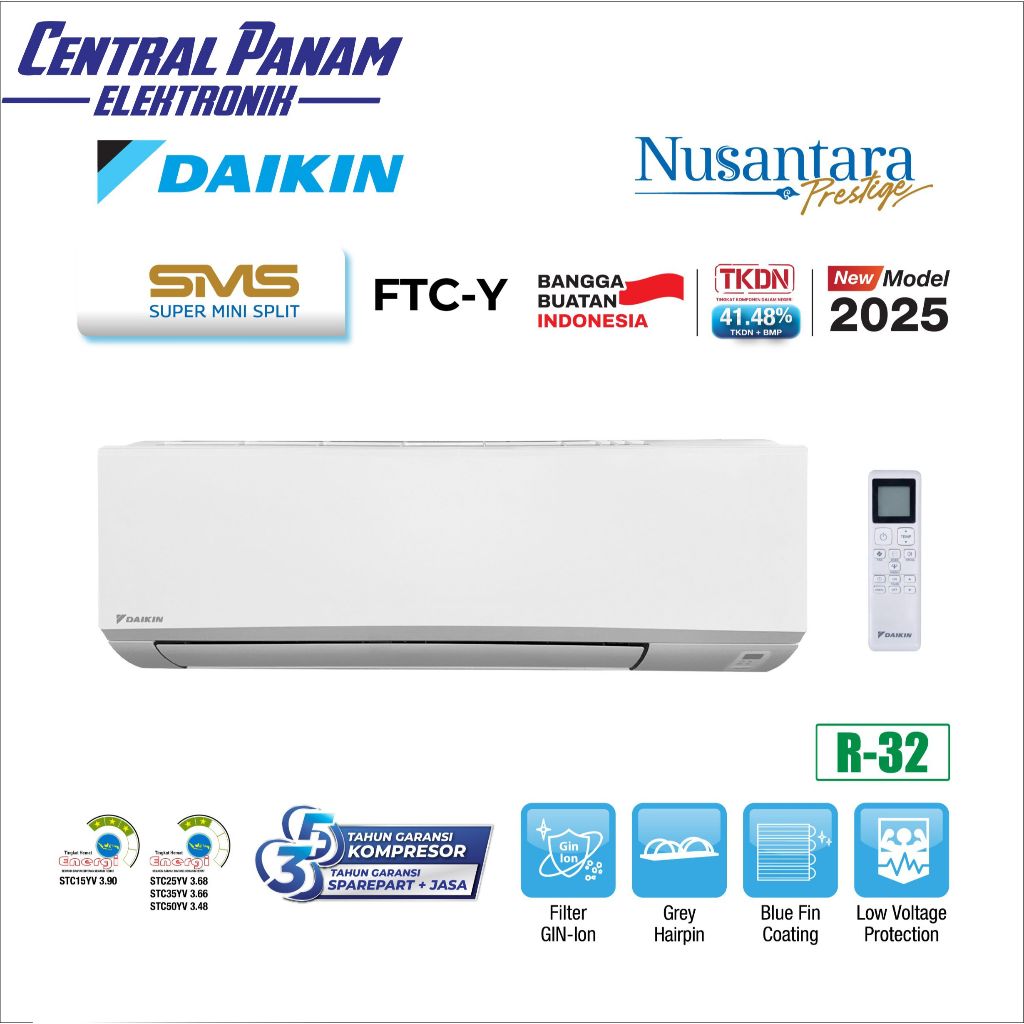 DAIKIN NUSANTARA AC 2PK FTC-50YV UNIT ONLY Central Panam