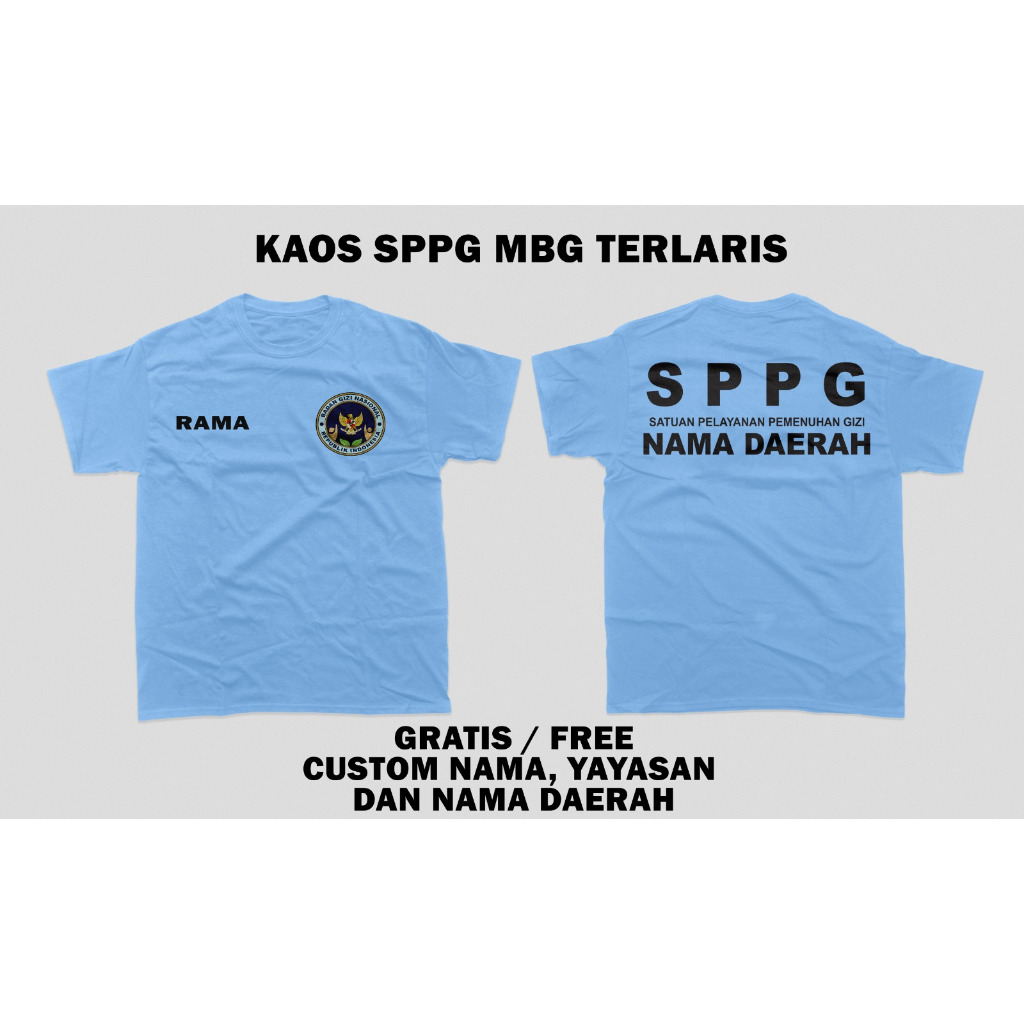 Kaos MBG Custom Kaos SPPG Custom Kaos BGN Custom Cotton Combed 24s