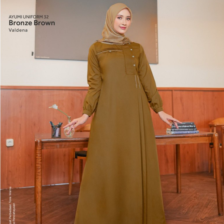 BAJU KEKI GAMIS BY ETHICA, AYUMI UNIFORM 32 BRONZE BROWN (ETHICA MATARAM)
