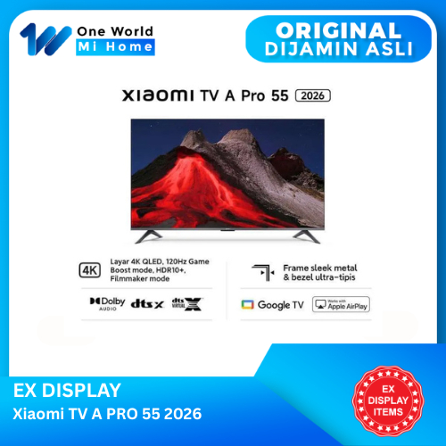 EX DISPLAY / EX DEMO Xiaomi TV A Pro 55 2026 | 4K QLED Hz Game Boost Mode HDR10+ | 99% Like New