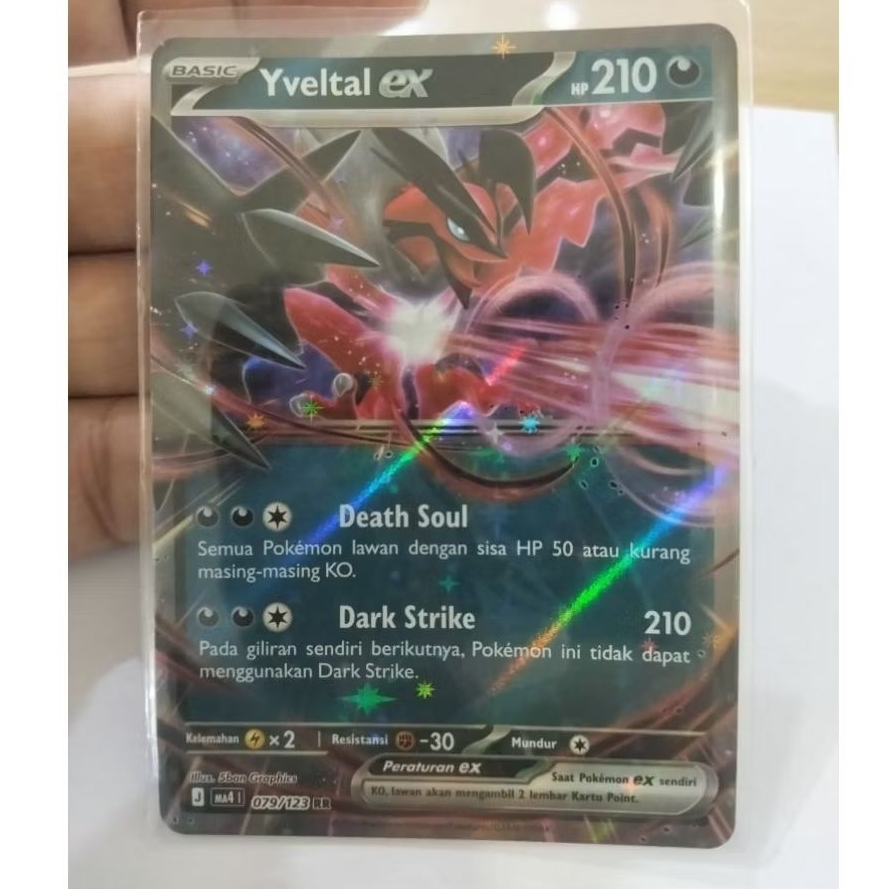 Kartu pokemon Yveltal ex Indonesia TCG 079/123RR