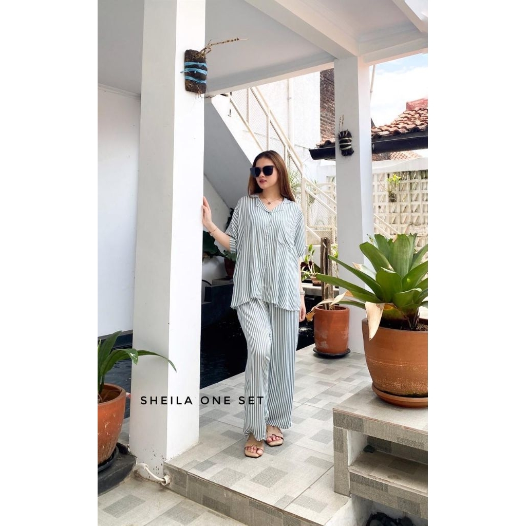 sheila oneset jumbo/ sheila set yayuku yayoe hijab/ sheila one set kemeja kerah busui full kancing a