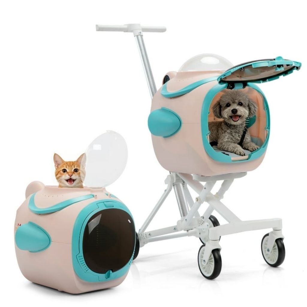 capsule pet stroller stroller kucing stroller anjing kranjang hewan tas kucing pet cargo pet hotel k