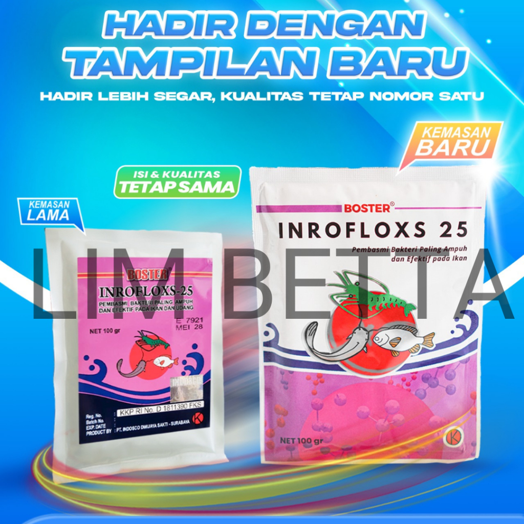 (SERBUK) BOSTER INROFLOXS 25% 100 GRAM / ANTIBIOTIK ENRO BUBUK