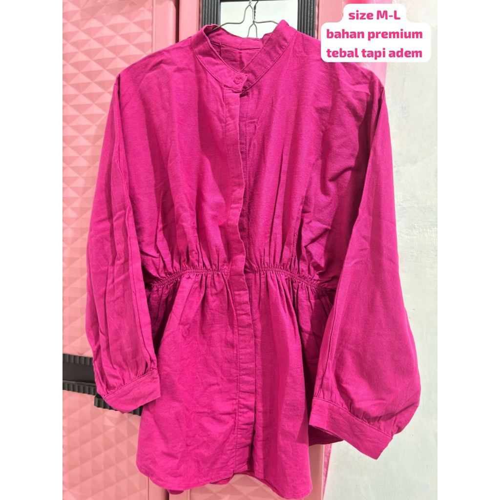 preloved blouse pink fuschia