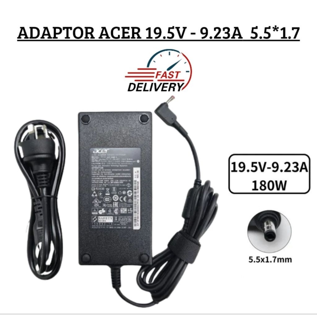 ADAPTOR CHARGER LAPTOP FOR ACER 19.5V - 9.23A / 19V - 7.1A / 19V - 4.47A / 19V - 3.42A / 19V - 2.37A