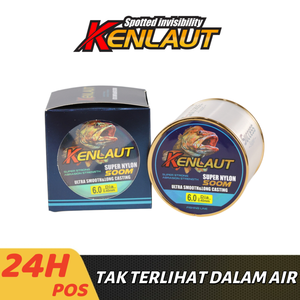 Senar Pancing 500M Nylon Strand Super Pro Fishing Line Kuat Dan Anti Keriting