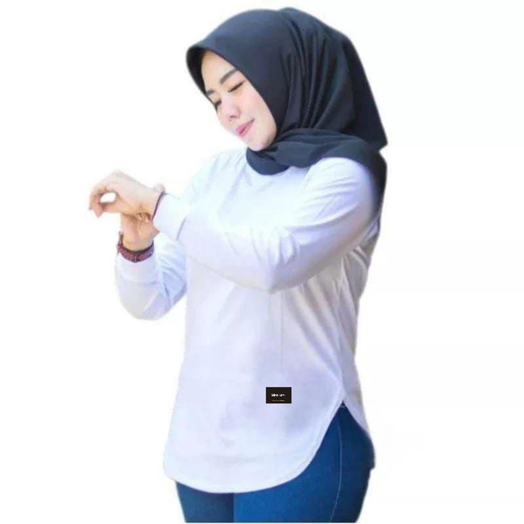 Kaos Oval Polos Lengan Panjang Kaos Polos Wanita Oval Kaos Wanita Lengan Panjang