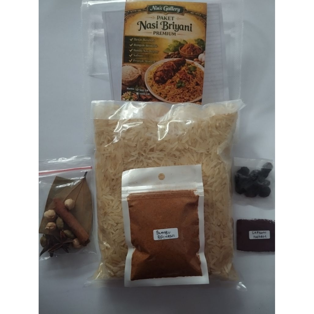 Paket beras basmati + bumbu nasi briyani 500 gr