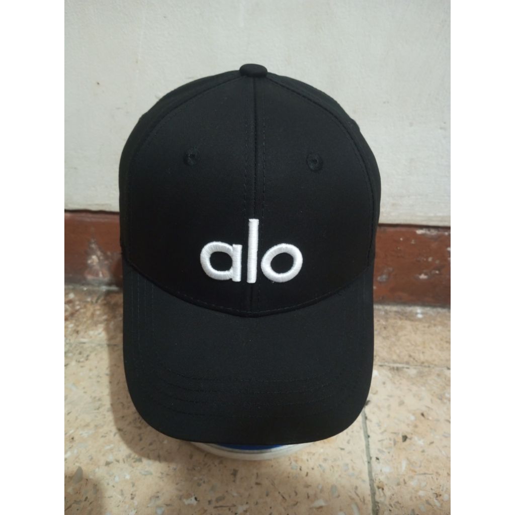 Topi Alo Black Big logo bordiran second bekas