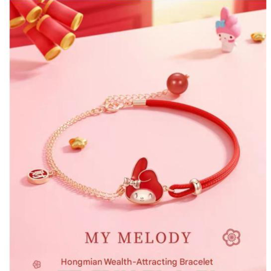 ZGO Sanrio Melody Gelang (DEPOSIT) Trendy Tali Merah S925